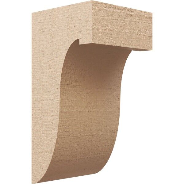Ekena Millwork 12"W x 12"D x 24"H Wide Del Monte Rough Cedar Woodgrain TimberThane Corbel, Primed Tan CORUR12X12X24DELRCPR - main